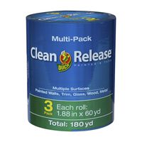 Duck Clean Release Blue Painter's Tape 2-Inch (1.88-Inch x 60-Yard), 3 Rolls, 180 Total Yards, 240461