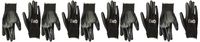Gorilla Grip 25057-25 Slip Resistant All Purpose Work Gloves 5 Pack (Large), Black
