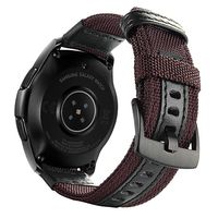 Galaxy Watch 42mm Band Nylon, Gear Sport Band, Gear S2 Classic Bands 20mm Replacement Strap for Samsung Galaxy Watch 42mm/ Gear Sport SM-R600/ Gear S2 Classic SM-R732 SM-R735 Smartwatch, Reddish Brown