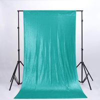 6FTX8FT Mint Green Baby Shower Backdrop Happy Birthday Backdrop Prince Shimmer Curtains for Backdrop-0908E