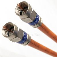 100ft DIRECT BURIAL UNDERGROUND RG6 COAXIAL CABLE 18AWG GEL COATED BRAID WEATHER SEAL ALL BRASS CONNECTORS UL ETL DIRECTV DIGITAL HD SATELLITE CUT TO ORDER ASSEMBLED IN USA by PHAT SATELLITE INTL