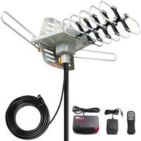 TV Antenna, Vansky Outdoor Amplified Digital HDTV Antenna 150 Mile 360 Rotate Support 2TVs HD UHF/VHF Channel