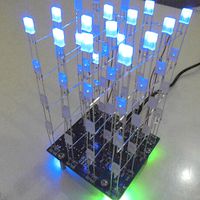 Gikfun 3D LightSquared 4x4x4 LED Cube White LED Blue Ray DIY Kit EK2144