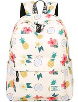 School Bookbags for Girls, Cute casual lightweight Pineapple Backpack College Bags Daypack Travel Bag by Mygreen (Beige)