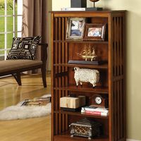 Furniture of America Valencia I Media Shelf, Brown
