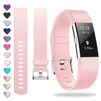 ZEROFIRE Compatible for Fitbit Charge 2, Replacement Adjustable Sport Bands for Charge 2 Heart Rate Fitness Wristbands, Women Men, Small and Large