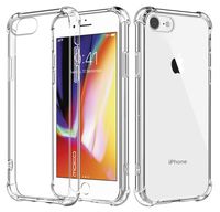 For iPhone 8 Case / iPhone 7 Case - MoKo Flexible TPU Bumper Gel Case Crystal Clear Ultra Slim Shell Protective Anti-Scratch Rigid Back Cover for Apple iPhone 8 / 7, Crystal Clear