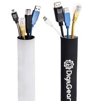Digitgear Cable Management Sleeve - Black & White - 128 Inch