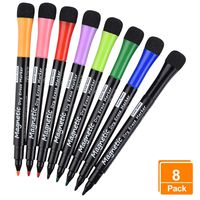 Magnetic Dry Erase Markers, (8 Pack) Dealkits Low Odor White Board Markers Whiteboard Markers with Erasers for Kids Teacher Supplies for Classroom Work on White Board, Calender, Fine Tip Point