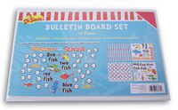 Dr. Seuss Themed One Fish Two Fish Bulletin Board Decor Set - 73 Pieces