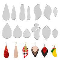 15 PCS Earring Cutting Dies Teardrop Leaf Die Cuts for Making Leather Earrings DIY Crafts