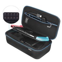 iAmer Case for Nintendo Switch, [Upgrade] Protective Travel Case for Nintendo Switch Console/ AC Charger(UK or EU)/ Joy-Con L&R/ Grip/Joy Con Strap and HDMI Cables with 10 Game Cartridges 