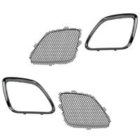 DAT AUTO PARTS 4PC Set Replacement for 05-09 Pontiac G6 Front Upper Chrome Grille Black Honey Comb Inserts - 2 MESH GRILLES, 2 Outer Silver Trim