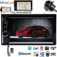 Double 2Din Car Radio with Backup Camera for Chrysler 300 300C 2005-2007, with Bluetooth 6.2inch Touchscreen Mirrorlink Steering Wheel Control USB TF MP3 MP5 CD DVD Player Receiver