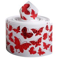 Laser Holographic Grosgrain Ribbon Animal Butterfly Printed 3" Wide 5 Yards DIY Hair Bow Valentine's Day Wedding Party Birthday Bridal Decoration (Butterfly)