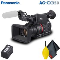 Panasonic AG-CX350 4K Camcorder Accessory Bundle with Cleaning Kit