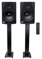 Rockville HTS8B 8"1000W Powered Home Theater Speakers w/Bluetooth/FM/USB+Stands