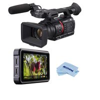 Panasonic AG-CX350 4K Camcorder - Bundle with Atomos Ninja V 5" Touchscreen Recording Monitor, 1920x1200, 4K HDMI Input, Microfiber Cloth