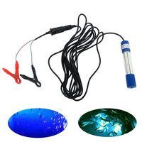 Amarine Made White 12v-24v 8W 180 LED 1000 Lumens IP68 Lure Bait Finder Night Fishing Boat Submersible Deep Drop Underwater Light with Battery Clip & Power Plug (White)