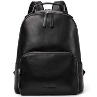BOSTANTEN Genuine Leather Backpack Purse for Women Travel Large College Shoulder Bag Black