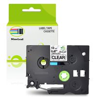 NineLeaf 1 Pack Laminated Label Tape Compatible for Brother P-Touch TZe Label Tape TZe-131 TZ-131 1/2 Inch Black on Clear for P Touch Labeler PT-D210 PT-H110 PT-D400AD PT-P900W PT-P950NW