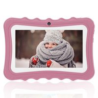 DUODUOGO Kids Tablet,7" HD Display with Child Friendly Interface, 2GB RAM + 32GB ROM WiFi Bluetooth USB Plus Kid Model Pre-Installed(Learning and Play) Kids Tablet Case（Pink）