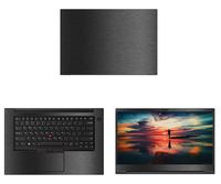 Decalrus - Protective Decal for Lenovo ThinkPad X1 Extreme (1st Gen.) (15.6" Screen) Laptop Dark Grey Texture Brushed Aluminum Skin case Cover wrap BAlenovoTnkpadExtreme15Dark Grey