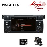 NVGOTEV Car Stereo Headunit Fits for BMW E46 DVD Player Radio 7 Inch HD Touch Screen GPS Navigation with Bluetooth Steering Wheel Control 16GB Map Card