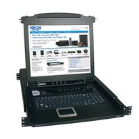 TRIPP LITE 8-Port Rackmount Console KVM Switch Steel with 17-Inch LCD Screen, Touchpad and Keyboard 1URM (B020-008-17)