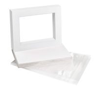 Golden State Art, Pack of 10, 11x14 White Picture Mat Full Set - Fit 8.5x11 Photo/Certificate - High Premier Acid Free Bevel Pre-Cut White Core Mattes - Includes 10 Backing Backer Board & Clear Bags
