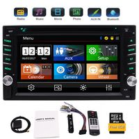 EinCar Double 2 Din GPS Car Stereo DVD CD Player with 6.2 Inch Capacitive Touch Screen Support FM AM RDS Radio AUX USB Dual SD Card Slot Bluetooth Audio Receiver +Remote Control