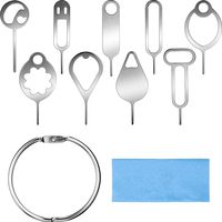 11 Pieces SIM Card Removal Tool - Card Tray Eject Pins Needle, Card Tray Pin Eject Removal Tool, Needle Opener Ejector, Tray Eject Pin Ejector, Needle Pin Remove
