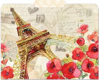 Punch Studio, Paris Sparkle, File Folders, Set of 10
