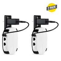 AC Outlet Mount Compatible with Samsung SmartThings WiFi - Flexible mounting Option for Your Samsung SmartThings WiFi (Black, 2 Pack)