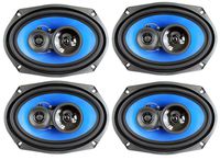 4) Q Power 6x9" 700 Watt 3-Way Car Audio Stereo Coaxial Speakers Four | QP693