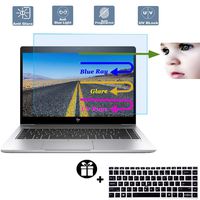 2 Pack Anti Blue Light Anti Glare Screen Protector Fit HP Elitebook 840 G5 14" Touch-Screen Laptop with Gift Keyboard Cover, Eyes Protection Filter Reduces Eye Strain Help You Sleep Better
