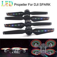 Rucan Spark LED Flash Propellers Blades Props Rechargeable for DJI Spark Drone (2Pairs)