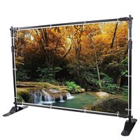 WinSpin 10 Ft Adjustable Background Banner Stand Backdrop Exhibitor Expanding Display