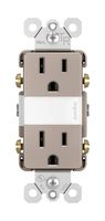 Legrand - Pass & Seymour radiant NTL885TRNICC6 LED Night Light with 15A Duplex Tamper-Resistant Wall Plug, Brushed Nickel Finish