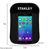 Stanley Black S4006 XL Gel Pad-Universal Dashboard Mat w/Extra Strong Anti-Slip Grip for Cell-Phone, Tablet, GPS, iPod, Keys or Sunglasses-for Car, RV, Golf Cart, Boat & More-4.5" x 6.5"