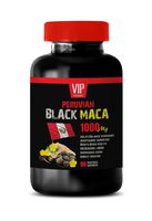 Men Strength Supplement - Peruvian Black MACA 1000MG - Black maca Capsules gelatinized - 1 Bottle 90 Vegetable Capsules