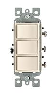 Leviton 1755-T 15 Amp, 120 Volt, Decora Single-Pole, AC Combination Switch, Commercial Grade, Non-Grounded, Light Almond