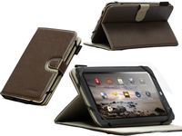MiTAB Brown Faux Leather Tablet Case with Rotational Feature Ideal Compatible with The Kobo Arc HD 10
