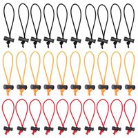 Foto&Tech Multipurpose Extra Thick Toggle Tie/Elastic Cable Tie&Organizer Adjustable Cable Strap/Instant Clutter Killer/Tangle Tamer/Cable Management for Cord&Cable Reusable (16CM, 10 BK+10 OR+10 Red)