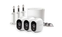 Arlo VMS3330W Security Camera System - 3 Wire-Free HD Security Camera Bundle with 3 Additional Wall Mounts and 3 Outdoor Mounts Plus 3 Free Months of Cloud Service