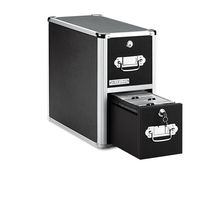 Vaultz VZ01094 2-Drawer CD File Cabinet, Holds 330 Folders or 120 Slim/60 Standard Cases, Black