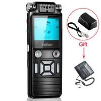 Digital Voice Recorder, Tape Recorder 8GB Digital Audio Recorder Sound Recorder Dictaphone with MP3 Player, Dynamic Noise, Voice Activated Landline Call Recorder for Meetings Lectures Interviews