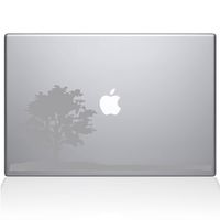 The Decal Guru Lone Tree MacBook Decal Vinyl Sticker - 13" MacBook Air - Silver (1118-MAC-13A-S)