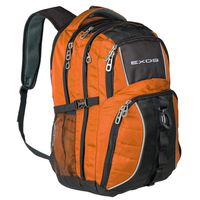 Exos Backpack, (Laptop, Travel, School or Business) Urban Commuter (Burnt Orange/Black)