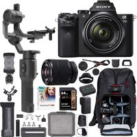 Sony a7 II Full-Frame Alpha Mirrorless Digital Camera a7II + 28-70mm Lens ILCE-7M2/K Filmmaker's Kit with DJI Ronin-SC 3-Axis Handheld Gimbal Stabilizer Bundle + Deco Photo Backpack + 64GB + Software